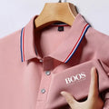 camisa polo de manga curta, moda manga curta confortável respirável topo Boss