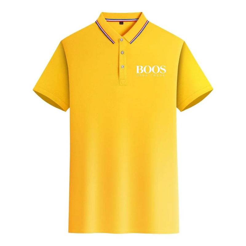 camisa polo de manga curta, moda manga curta confortável respirável topo Boss