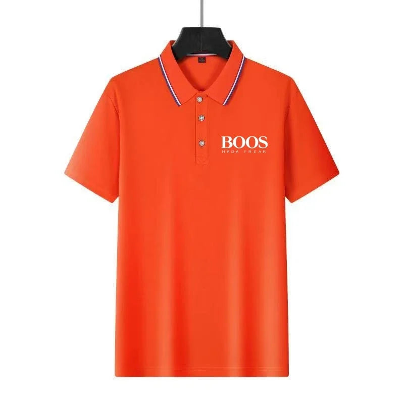 camisa polo de manga curta, moda manga curta confortável respirável topo Boss